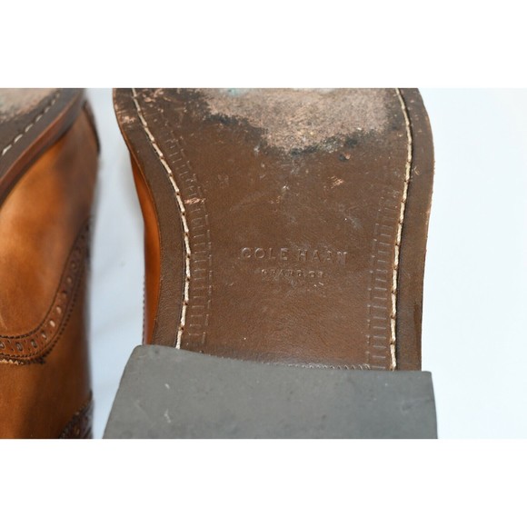 Coal Haan Grand OS Giraldo Cap II Brown Tan Cap Toe Brogue Oxfords Mens Sz 13M - Picture 9 of 9